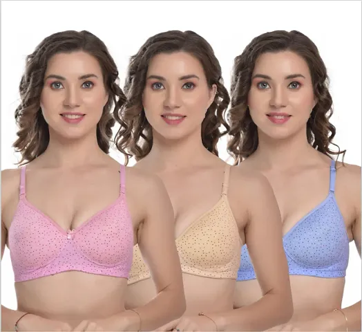 Classic Blend Padded Bras For Women Pack Of 3