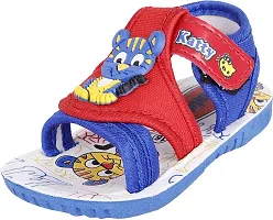 Stylish Blue Mesh Self Design Musical Sandals For Kids-thumb3