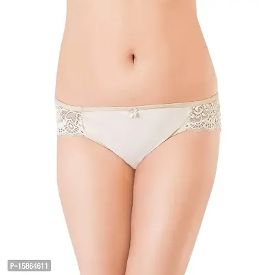 Buy Women's Nylon Low Waist Nylon Nude Hipster Panty with Lace Wings (Nude,  S) Online In India At Discounted Prices