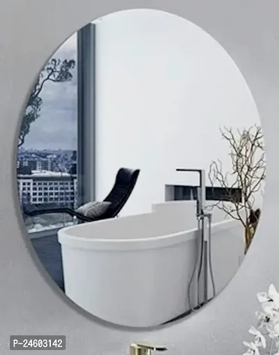 Awesome Oval Glass Mirror Sticker For Home