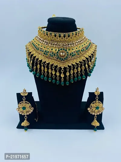 Stylish Green Alloy Peridot Jewellery Set For Women-thumb2
