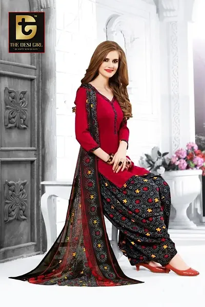 Trendy Rayon Leon Cotton Salwar Suits and Dress Materials