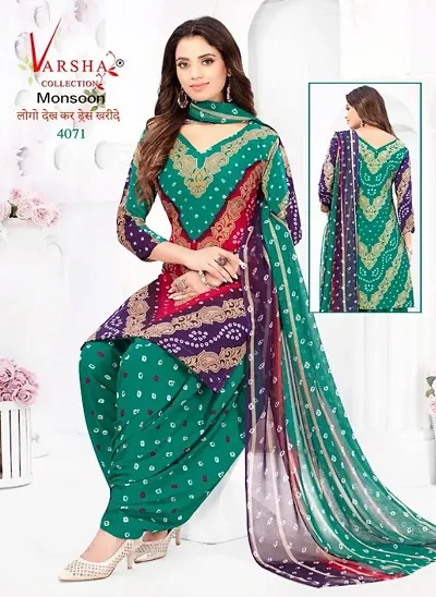 Beautiful Crepe Dress Material with Dupatta