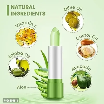 Moisture Aloe Vera Natural Temperature Changed Colour Long-Lasting Nourish Protect Lips Care Lip Balm Lipstick Set of 4-thumb2