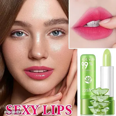 Moisture Aloe Vera Natural Temperature Changed Colour Long-Lasting Nourish Protect Lips Care Lip Balm Lipstick Set of 4-thumb4