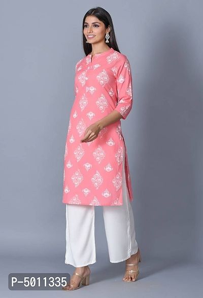 Contemporary Peach Cotton Chikankari Straight Kurta For Women-thumb3