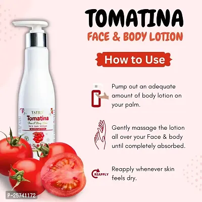 Tatily London Tomatina Face  Body Lotion | Silky Smooth Results | Enriched with Tomato Extract | Skin Rejuvenation | 24-Hour Moisturization for Normal to Dry Skin - 200g-thumb4