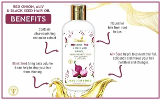 Red Onion Aliv And Black Seed Hair Oil Powered By Botanica For Men And Women- 300 Ml-thumb4