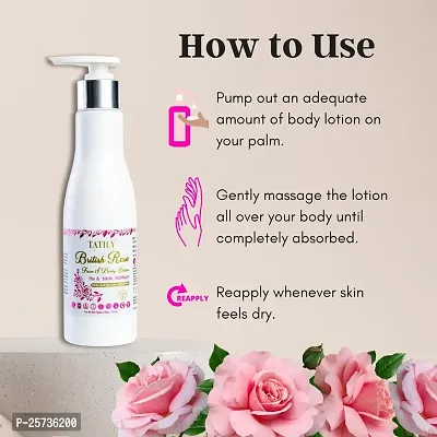 Tatily London British Rose Face  Body Lotion | Deep Nourish Lotion | Heals, Repairs, and Smoothes the Skin | Suitable for All Skin Types | 24-Hour Moisturization - 200g-thumb3