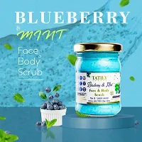 Tatily London Blueberry  Mint Face  Body Scrub for Blackhead and De-Tan Remover for Men  Women | Normal to Dry Skin - 100g-thumb1