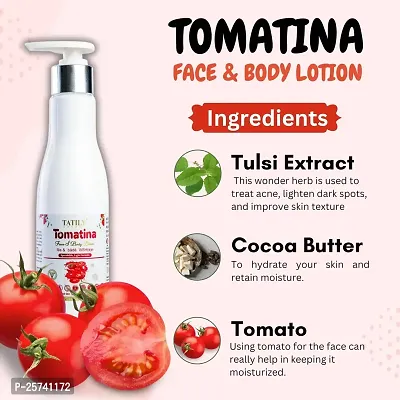 Tatily London Tomatina Face  Body Lotion | Silky Smooth Results | Enriched with Tomato Extract | Skin Rejuvenation | 24-Hour Moisturization for Normal to Dry Skin - 200g-thumb3