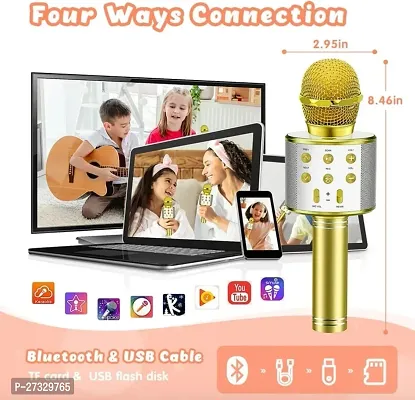 Advance Handheld Wireless Singing Mike Multi-Function Bluetooth Karaoke Mic with Microphone Speaker for All Smart Phone-thumb2