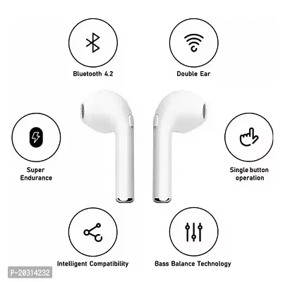 TWS I7S TWINS BT Bluetooth Headset  (White, True Wireless)-thumb2