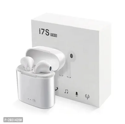 I7 TWS Bluetooth Headset - White Bluetooth Headset with Mic Bluetooth Headset Bluetooth Headset  (White, In the Ear)-thumb0