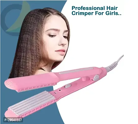 Professional SX-8006 Hair Crimper Beveled edge for Crimping Hair, Styling and volumizing with Ceramic Technology for gentle and frizz-free New Crimping Electric Hair Tool - Assorted