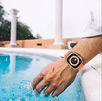 S8 Ultra Smart Watch Men 4G Network BT Call GPS Ultra S8 Smart Watch Smartwatch  (Orange Strap, Free Size)-thumb1