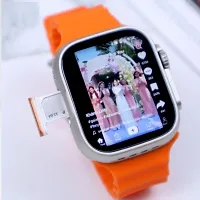 S8 Ultra Smart Watch Men 4G Network BT Call GPS Ultra S8 Smart Watch Smartwatch  (Orange Strap, Free Size)-thumb1