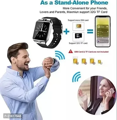 DZ09 Smart Watch Accessories with Camera, Touch Screen, Sim Card  SD Card Support for Smartphones (Assorted, Free Size)-thumb4
