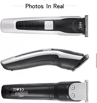 HTC AT-538 Orignal Rechargeable Hair Beard Moustache Trimmer Clipper Fully Waterproof Trimmer 100 min Runtime 10 Length Settings  (Black)-thumb3