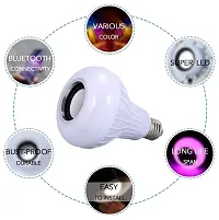 Led Music Bulb High Power Portable Bluetooth Speaker with Powerful Stereo Sound and Mic for Calling Function for All Smartphone Mobile Laptop.-thumb1