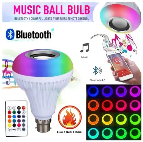 Led Wireless Light Bulb With Speaker | Bluetooth Enabled | Rgb Music Light | Colour Changing Remote Control Access| Bluetooth Speaker Colored Light