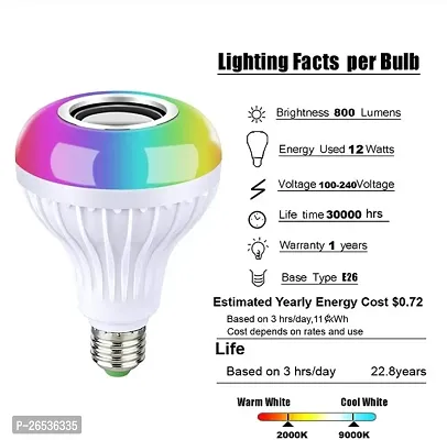 Led Wireless Light Bulb With Speaker | Bluetooth Enabled | Rgb Music Light | Colour Changing Remote Control Access| Bluetooth Speaker Colored Light-thumb5