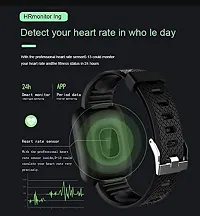 ID116 Smartwatch With Heart Rate Sensor for Men, Women, Kids BT V5.0 (Black) Smartwatch  (Black Strap, Free)-thumb4