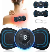 Mini Butterfly TENS Massager with 8 Modes, 19 Levels Electric Rechargeable Portable EMS Patch for Shoulder, Neck, Arms, Legs, Neck, Men/Women [Free Mobile Stand]-thumb3