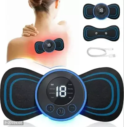 Mini Butterfly TENS Massager with 8 Modes, 19 Levels Electric Rechargeable Portable EMS Patch for Shoulder, Neck, Arms, Legs, Neck, Men/Women [Free Mobile Stand]-thumb4