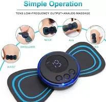Mini Butterfly TENS Massager with 8 Modes, 19 Levels Electric Rechargeable Portable EMS Patch for Shoulder, Neck, Arms, Legs, Neck, Men/Women [Free Mobile Stand]-thumb1