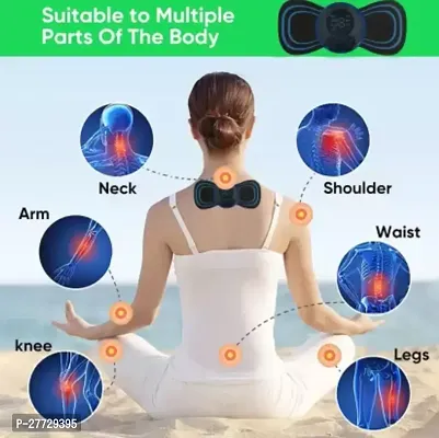 Mini Butterfly TENS Massager with 8 Modes, 19 Levels Electric Rechargeable Portable EMS Patch for Shoulder, Neck, Arms, Legs, Neck, Men/Women [Free Mobile Stand]-thumb5