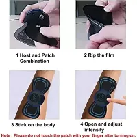Whole Body Massager 8 Modes Portable Mini Massager Cervical Massage Soothing Pain, Body Massager Patch for Whole Body Neck Back Waist Arms Legs Aches - Black-thumb3