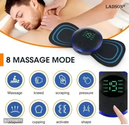 Whole Body Massager 8 Modes Portable Mini Massager Cervical Massage Soothing Pain, Body Massager Patch for Whole Body Neck Back Waist Arms Legs Aches - Black-thumb5