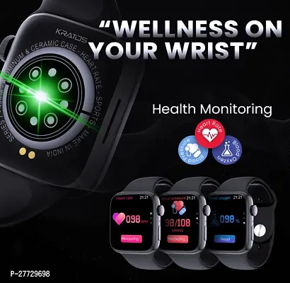 T500 Smart Watch for Men and Women with Bluetooth Calling, 1.69 HD Display, IP67 Water Resistant, Long Battery Life, 25+ Sport Modes,SpO2  Health Monitoring, Smart Watch with 200+ Watch Face - Black-thumb2