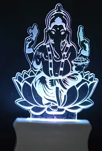 KRISHA RATAN The Lord Ganesh 3D Illusion Night Lamp Comes with 7 Multicolor and 3D Illusion Design Suitable for Room,Drawing Room,Lobby F21-thumb3