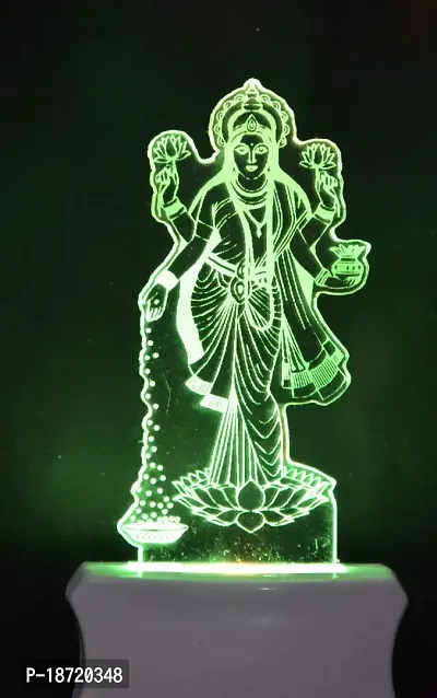 KRISHA RATAN The Lord Lakshmi 3D Illusion Night Lamp Comes with 7 Multicolor and 3D Illusion Design Suitable for Room,Drawing Room,Lobby F42-thumb5