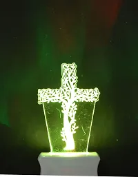 KRISHA RATAN The Christian Cross 3D Illusion Night Lamp Comes with 7 Multicolor and 3D Illusion Design Suitable for Room,Drawing Room,Lobby F43-thumb3