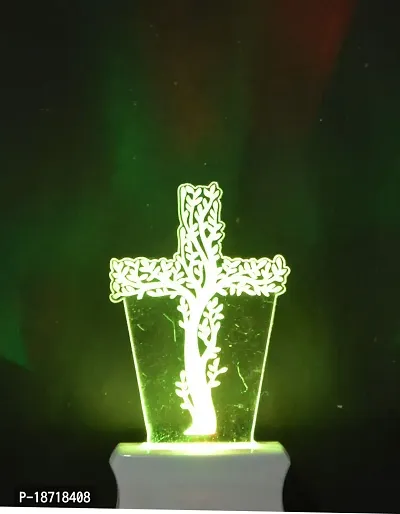 KRISHA RATAN The Christian Cross 3D Illusion Night Lamp Comes with 7 Multicolor and 3D Illusion Design Suitable for Room,Drawing Room,Lobby F43-thumb4