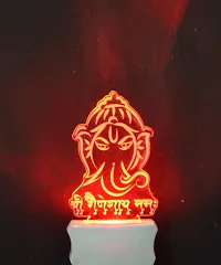 KRISHA RATAN The Lord Ganesh 3D Illusion Night Lamp Comes with 7 Multicolor and 3D Illusion Design Suitable for Room,Drawing Room,Lobby F19-thumb4