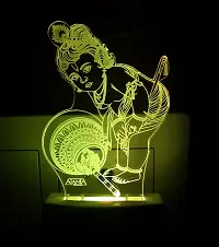 AEON METAL STICKER Plastic 3D Lord Krishna Night Lamp (Multicolour)Pack of 1-thumb1