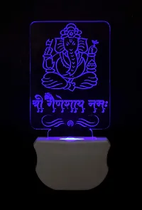 KRISHA RATAN The Lord Ganesh 3D Illusion Night Lamp Comes with 7 Multicolor and 3D Illusion Design Suitable for Room,Drawing Room,Lobby F60-thumb4