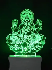 KRISHA RATAN The Lord Ganesh 3D Illusion Night Lamp Comes with 7 Multicolor and 3D Illusion Design Suitable for Room,Drawing Room,Lobby F23-thumb3