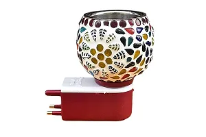 Aditya Shopping Electric Ceramic Multicolor Aroma Diffuser Kapoor Dani | Camphor Diffuser Incense Burner Holder Kapoor Dani with Night Lamp for Home, Office-thumb4