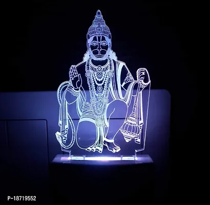 KRISHA RATAN The Hanuman ji 3D Illusion Night Lamp Comes with 7 Multicolor and 3D Illusion Design Suitable for Room,Drawing Room,Lobby I44