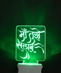 KRISHA RATAN The Maa Tuze Salam 3D Illusion Night Lamp Comes with 7 Multicolor and 3D Illusion Design Suitable for Room,Drawing Room,Lobby F93-thumb1