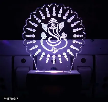 KRISHA RATAN The Shri Ganesh 3D Illusion Night Lamp Comes with 7 Multicolor and 3D Illusion Design Suitable for Room,Drawing Room,Lobby I11-thumb4