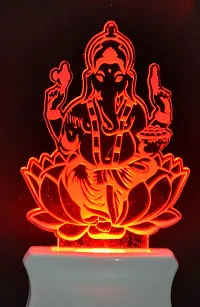 KRISHA RATAN The Lord Ganesh 3D Illusion Night Lamp Comes with 7 Multicolor and 3D Illusion Design Suitable for Room,Drawing Room,Lobby F21-thumb2