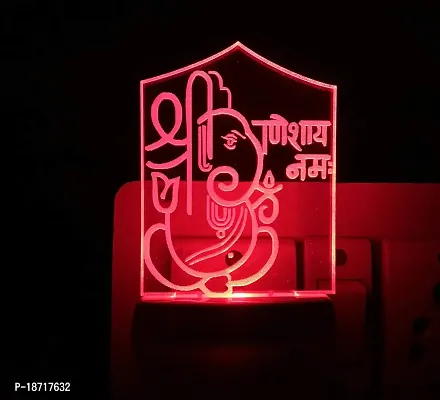 KRISHA RATAN The Shri Ganesh 3D Illusion Night Lamp Comes with 7 Multicolor and 3D Illusion Design Suitable for Room,Drawing Room,Lobby I8-thumb3