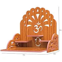 PRIMEFAIR Wooden Wall Mounted Hanging Puja Temple Wood God Stand for Pooja Room | Mandir Devghar Stand Temple Home Temple Home Wall Temple Waterproof (TEMPLE-0258)-thumb1