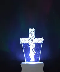 KRISHA RATAN The Christian Cross 3D Illusion Night Lamp Comes with 7 Multicolor and 3D Illusion Design Suitable for Room,Drawing Room,Lobby F43-thumb1